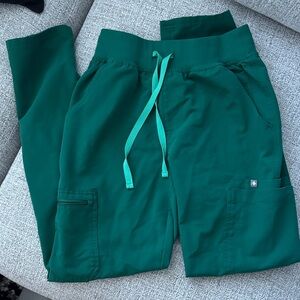 Hunter Green Straight leg Scrub Pants